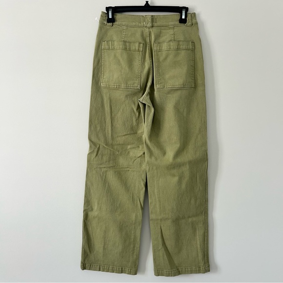 Madewell Emmett Wide Leg Green Pants Garment Dyed Edition Artichoke 27 - Picture 2 of 10